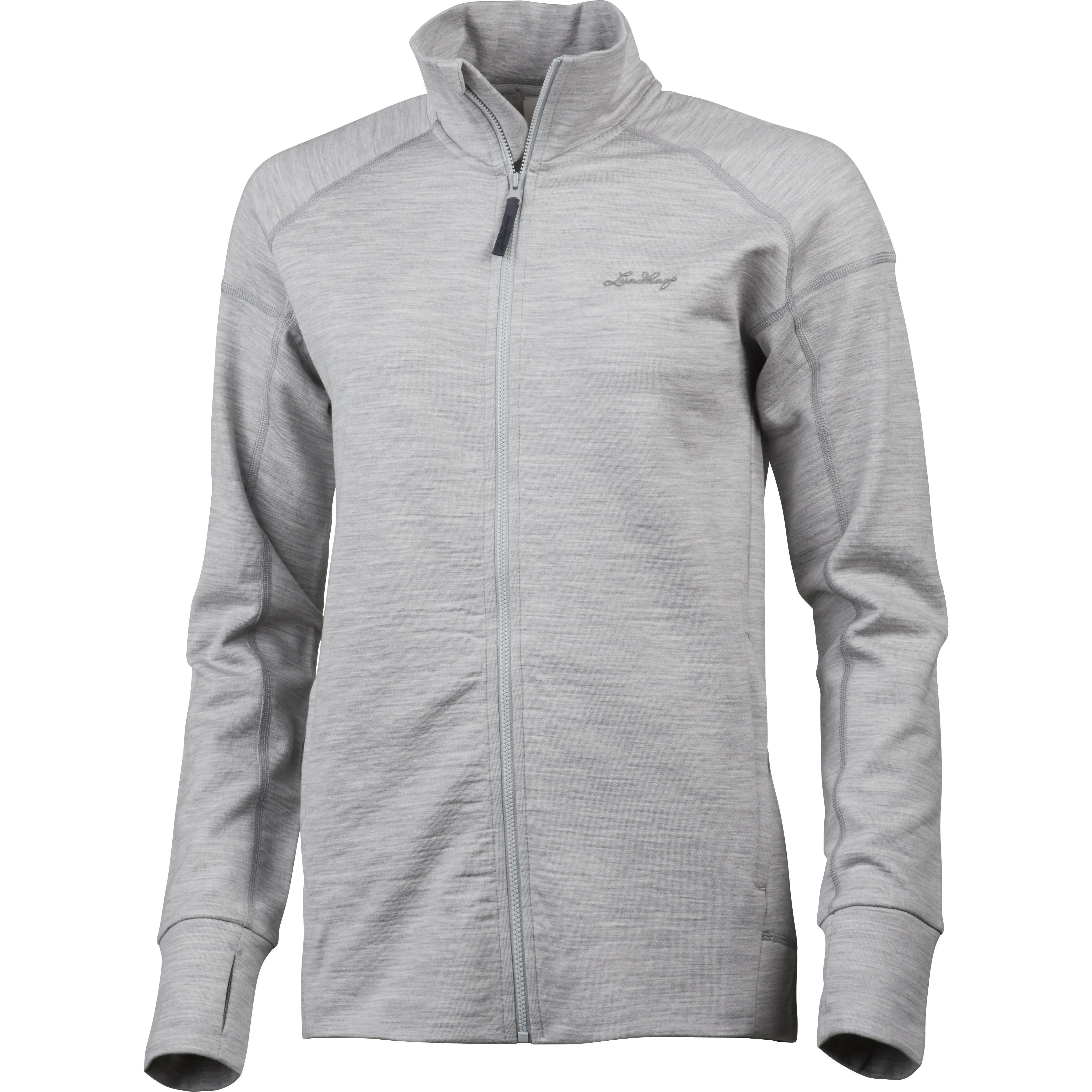 Lundhags Women's Ullto Merino Full Zip, Light Grey Lundhags Women's Ullto Merino Full Zip, Light Grey