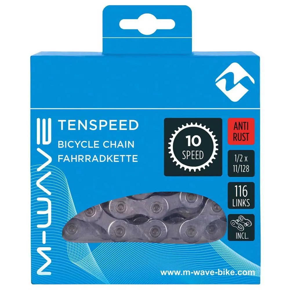 M-Wave 10-delt Kedja, Grey, 116 Links