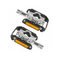 M-Wave Dual Function Pedal Set Compatible with Shimano - Cr-Mo Axle M-Wave Dual Function Pedal Set Compatible with Shimano - Cr-Mo Axle