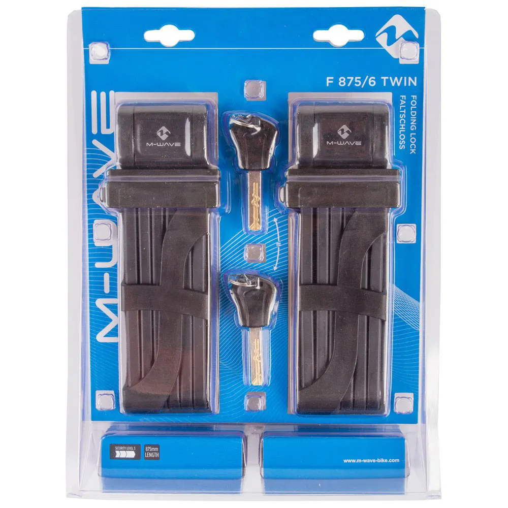 M-Wave F 875-6 Twin Hopfällbart Lås, Black, 875mm
