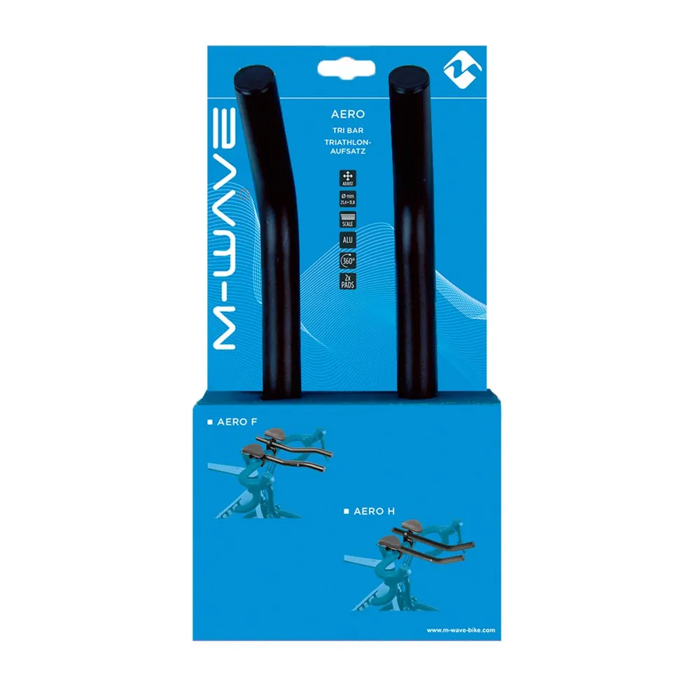 M-Wave H Aerobars, Black, 25.4/31.8mm