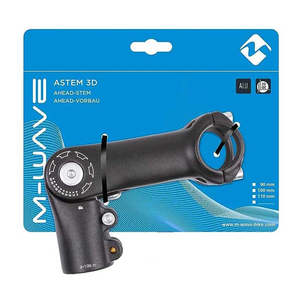 M-Wave St-cs.1 31.8 Mm Cykelstyrstam, Black, 90mm, 0º/+90º M-Wave St-cs.1 31.8 Mm Cykelstyrstam, Black, 90mm, 0º/+90º