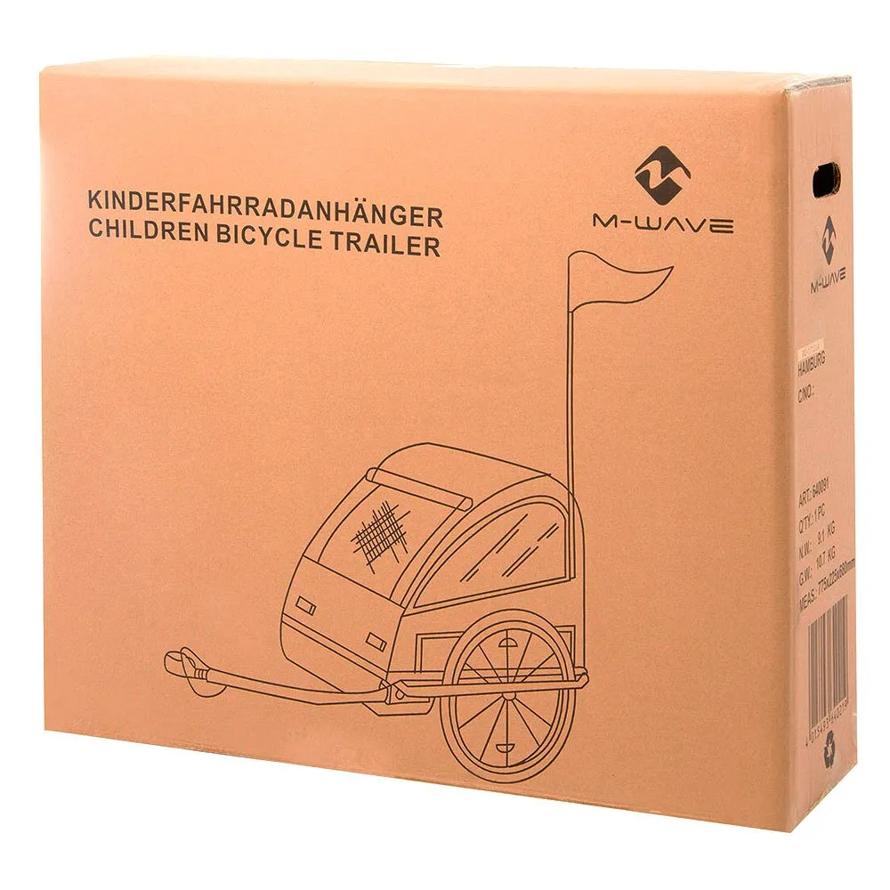 M-Wave Stalwart Easy Junior Cykelkärra, Black / yellow, Max 20kg