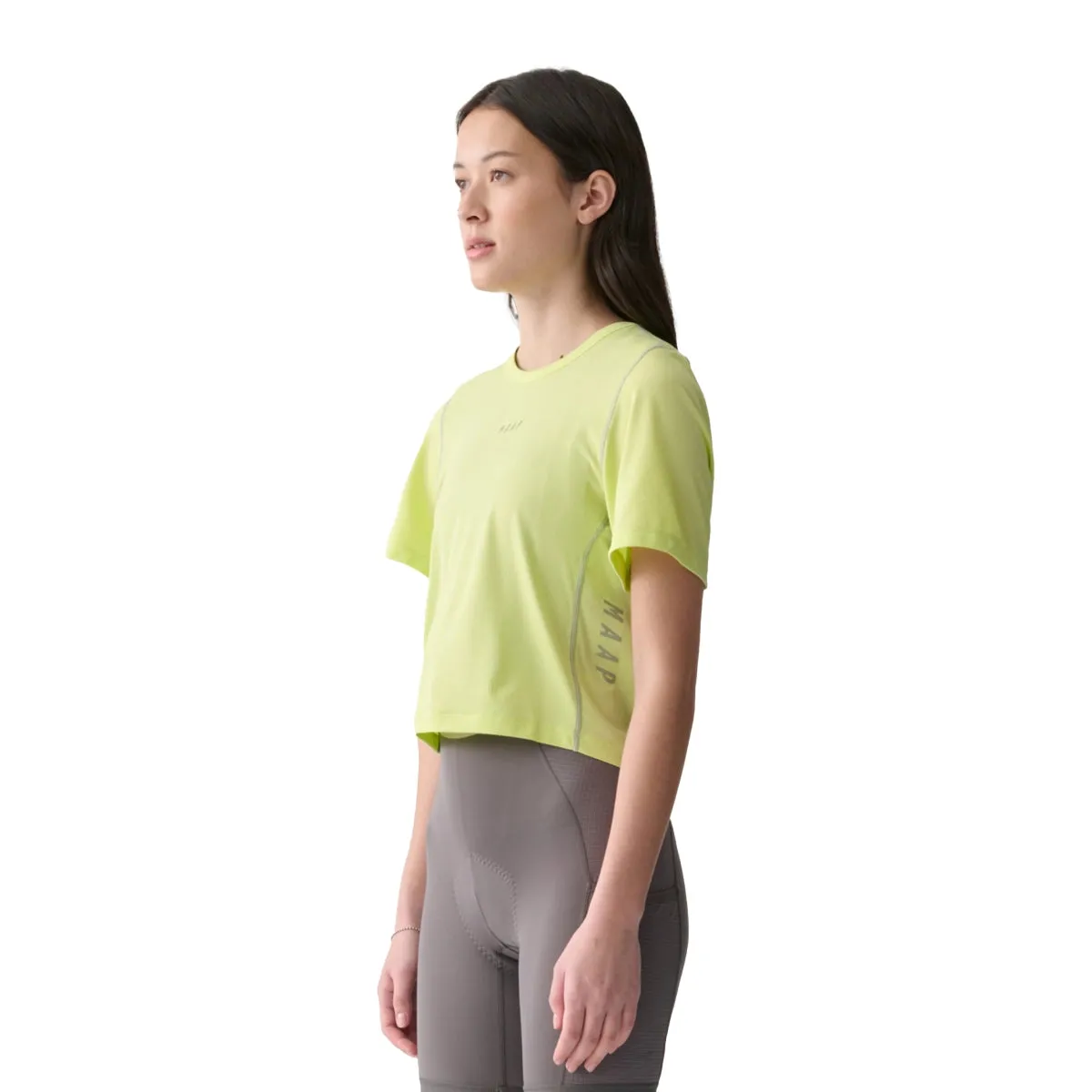 MAAP Alt Road Women Cropped Tee, Shadow Lime, M MAAP Alt Road Women Cropped Tee, Shadow Lime, M