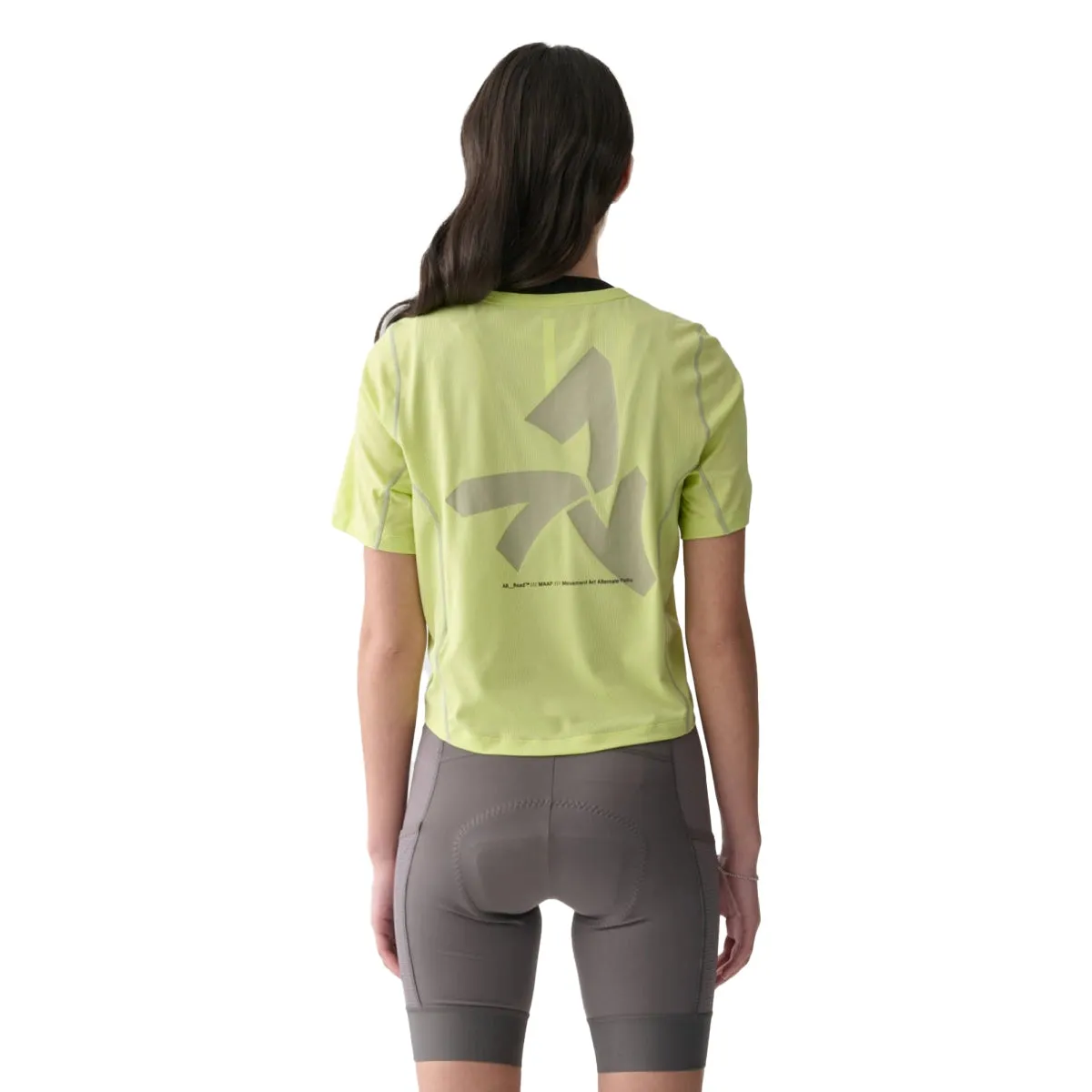 MAAP Alt Road Women Cropped Tee, Shadow Lime, M MAAP Alt Road Women Cropped Tee, Shadow Lime, M