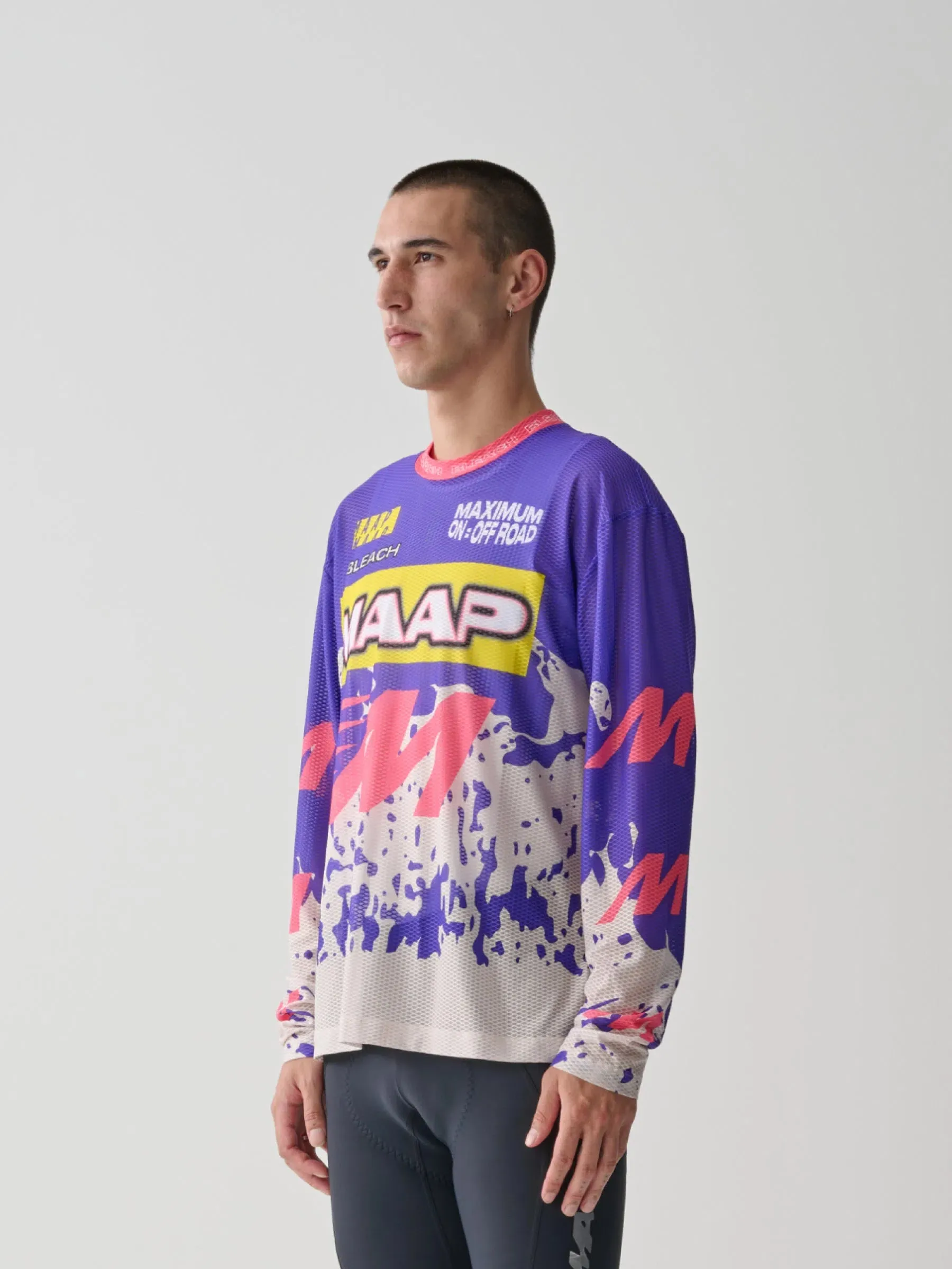 MAAP X BLEACH Mesh LS Tee, Purple mix, S MAAP X BLEACH Mesh LS Tee, Purple mix, S