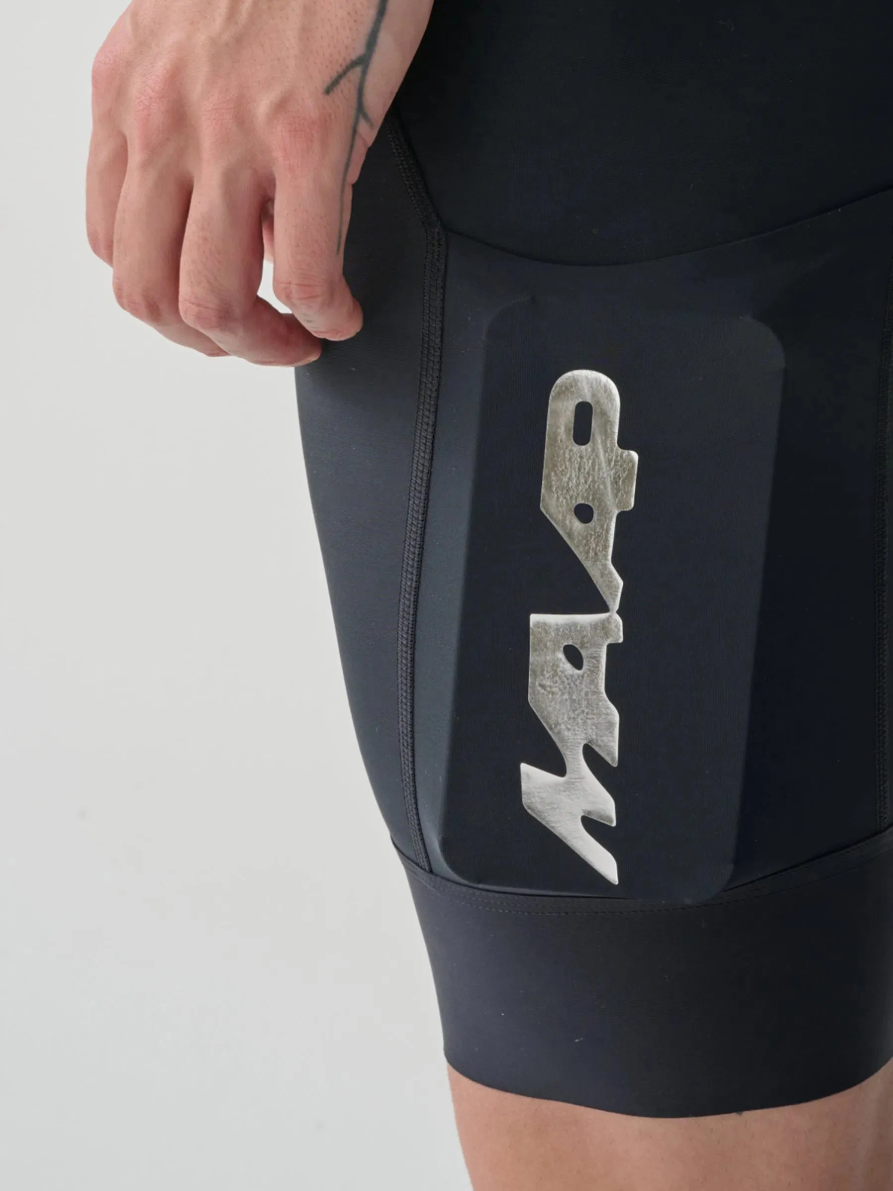 MAAP X BLEACH Team Bib Evo Cargo Shorts, Black/Chrome MAAP X BLEACH Team Bib Evo Cargo Shorts, Black/Chrome