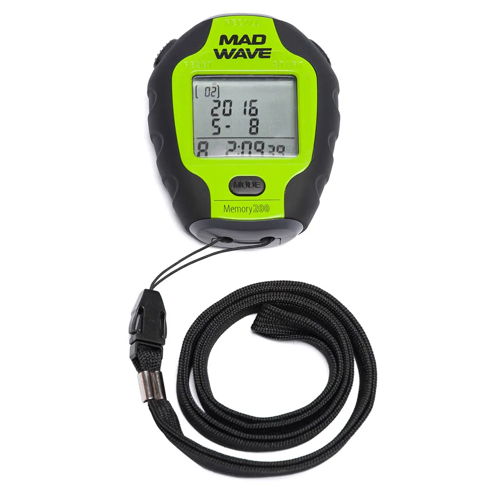 Madwave 200 Memory Stoppur unisex, Green, One Size