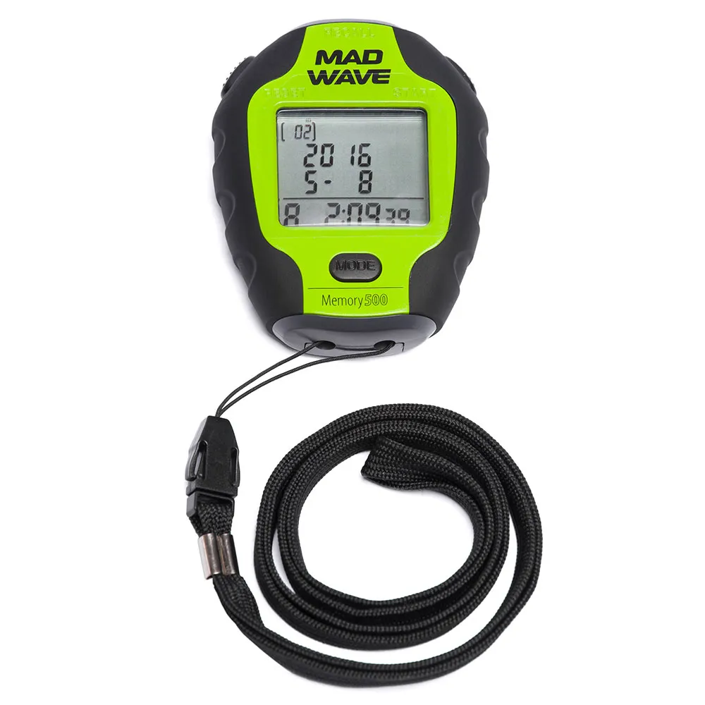 Madwave 500 Memory Stoppur unisex, Green, One Size