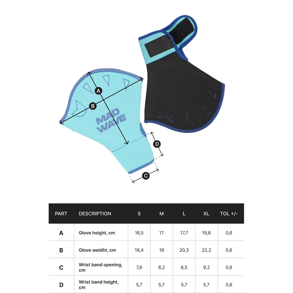 Madwave Aquafitness Simhandskar unisex