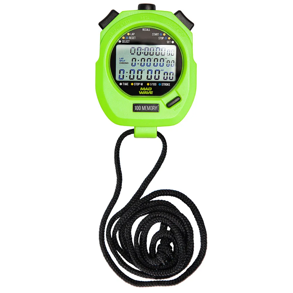 Madwave Sw-100 Memory Stoppur unisex, Green, One Size
