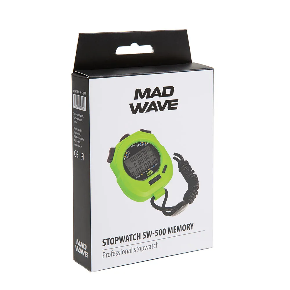 Madwave Sw-500 Memory Stoppur unisex, Green, One Size