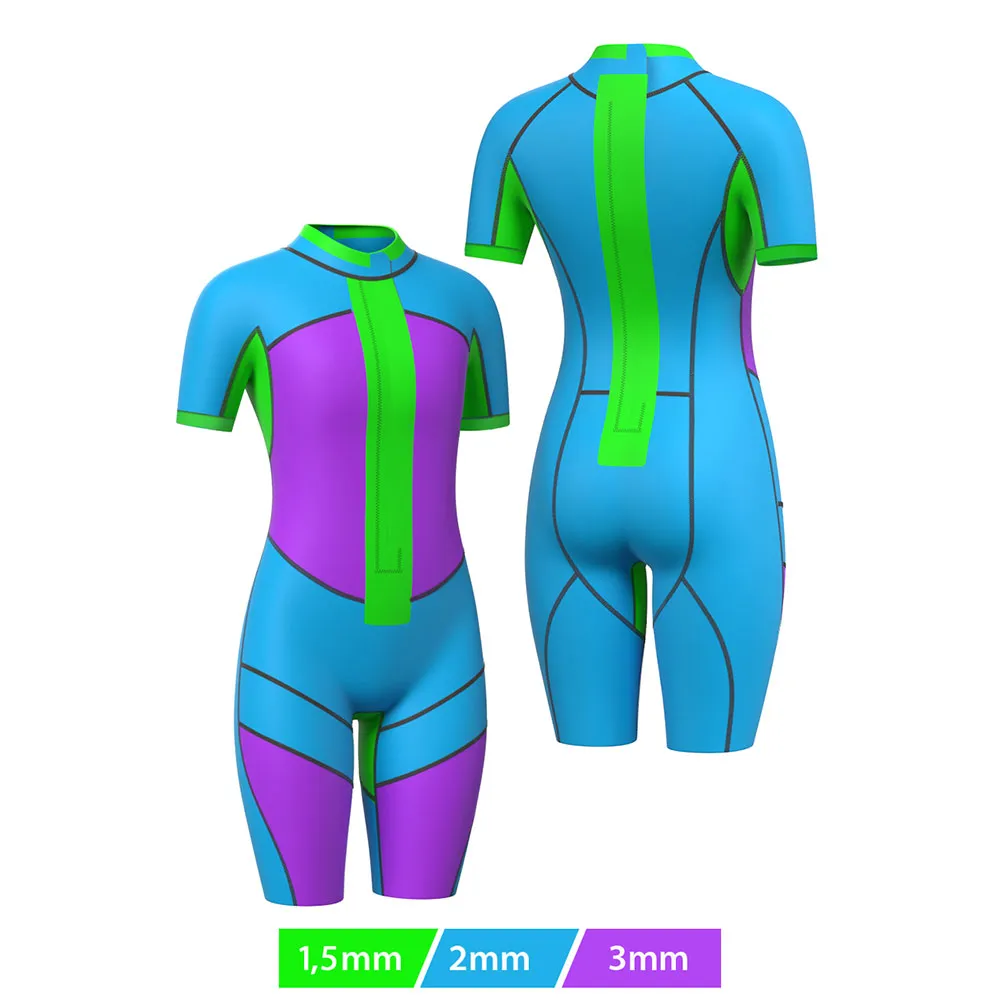 Madwave Swmrn Hybrid Dsss Sty Våtdräkt Med Korta ärmar För Kvinnor unisex