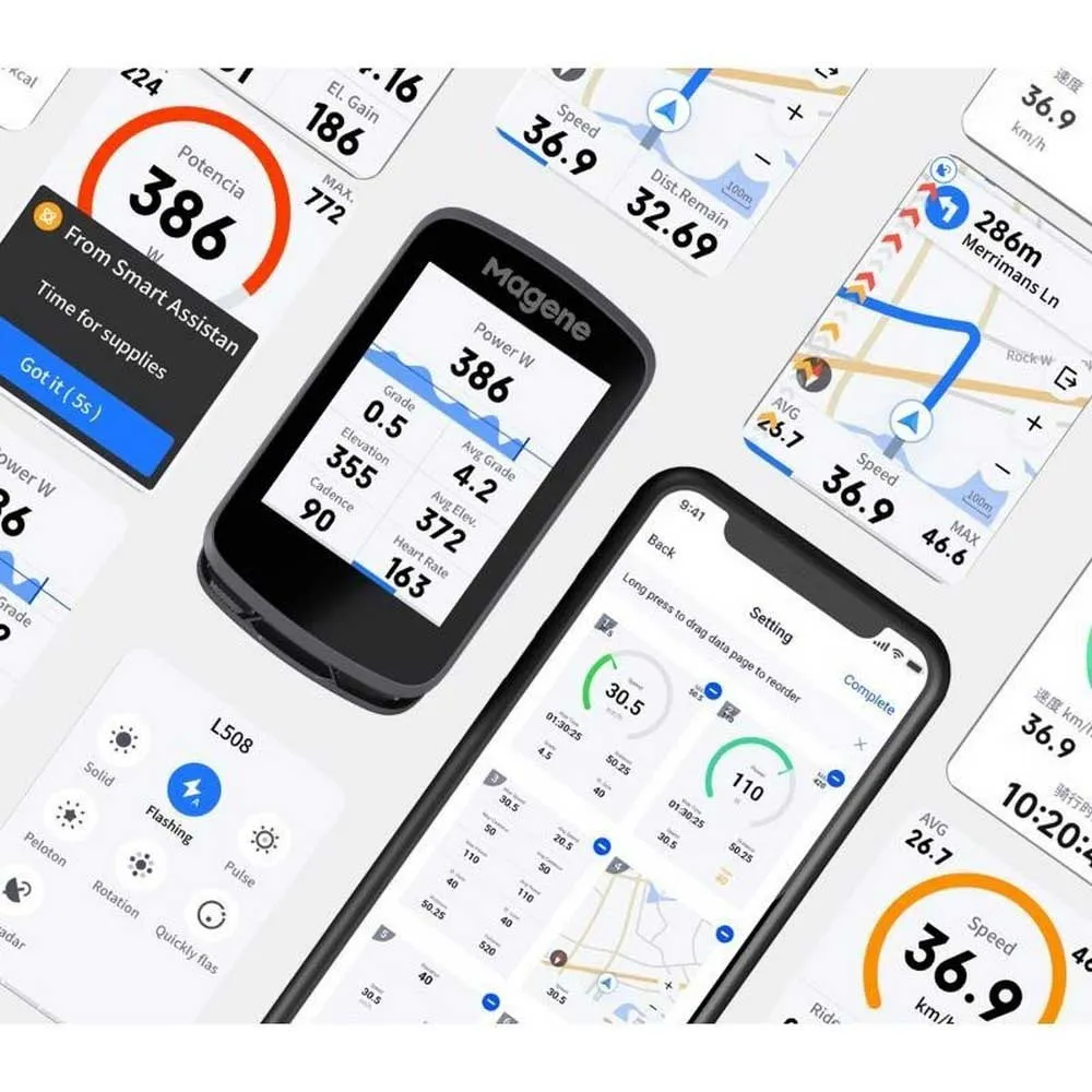 Magene Gps C506 Se Cykeldator, Black, One Size Magene Gps C506 Se Cykeldator, Black, One Size