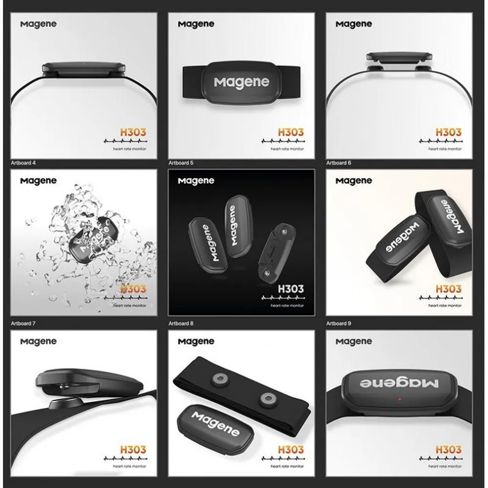 Magene H303 Pulssensor, Black