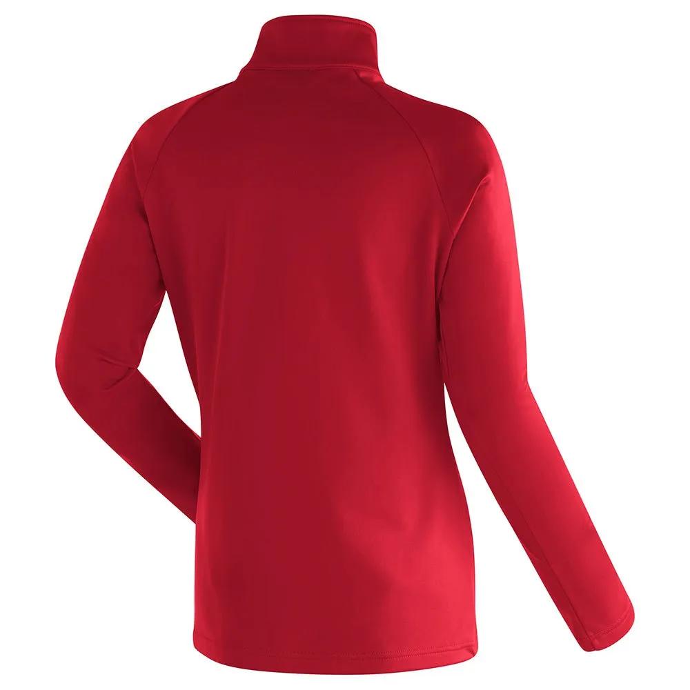 Maier Sports Eva Fleece Med Halv Dragkedja, Salsa, Regular