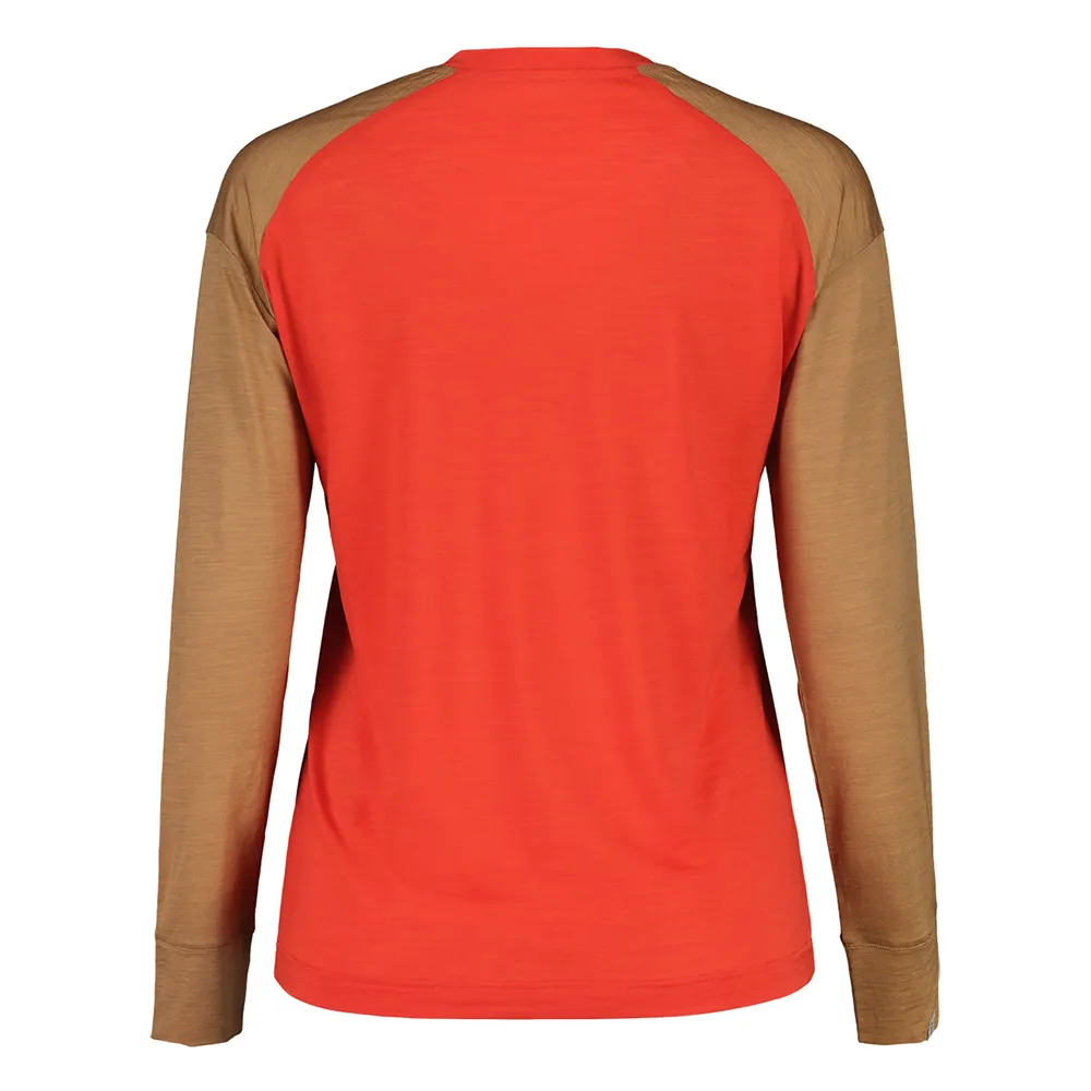 Maloja Lixibergm T-shirt Med Lång ärm, Bright cranberry multi Maloja Lixibergm T-shirt Med Lång ärm, Bright cranberry multi