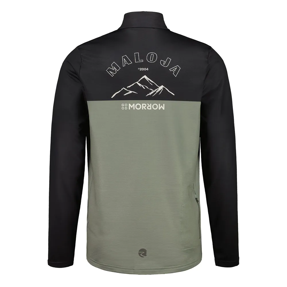 Maloja Predelum Fleece Med Halv Dragkedja, Frosty green multi