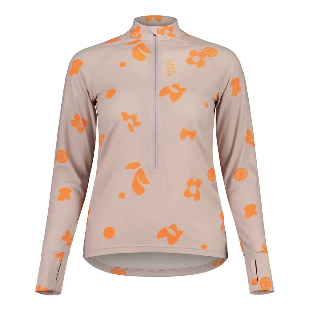 Maloja Traunseem Fleece Med Halv Dragkedja, Orchid sundry