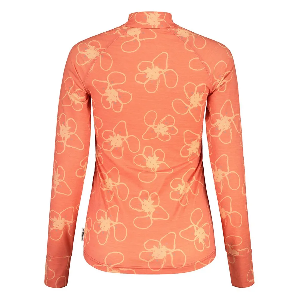 Maloja Traunseem Halv Dragkedja Långärmad T-shirt, Cranberry ropeflower