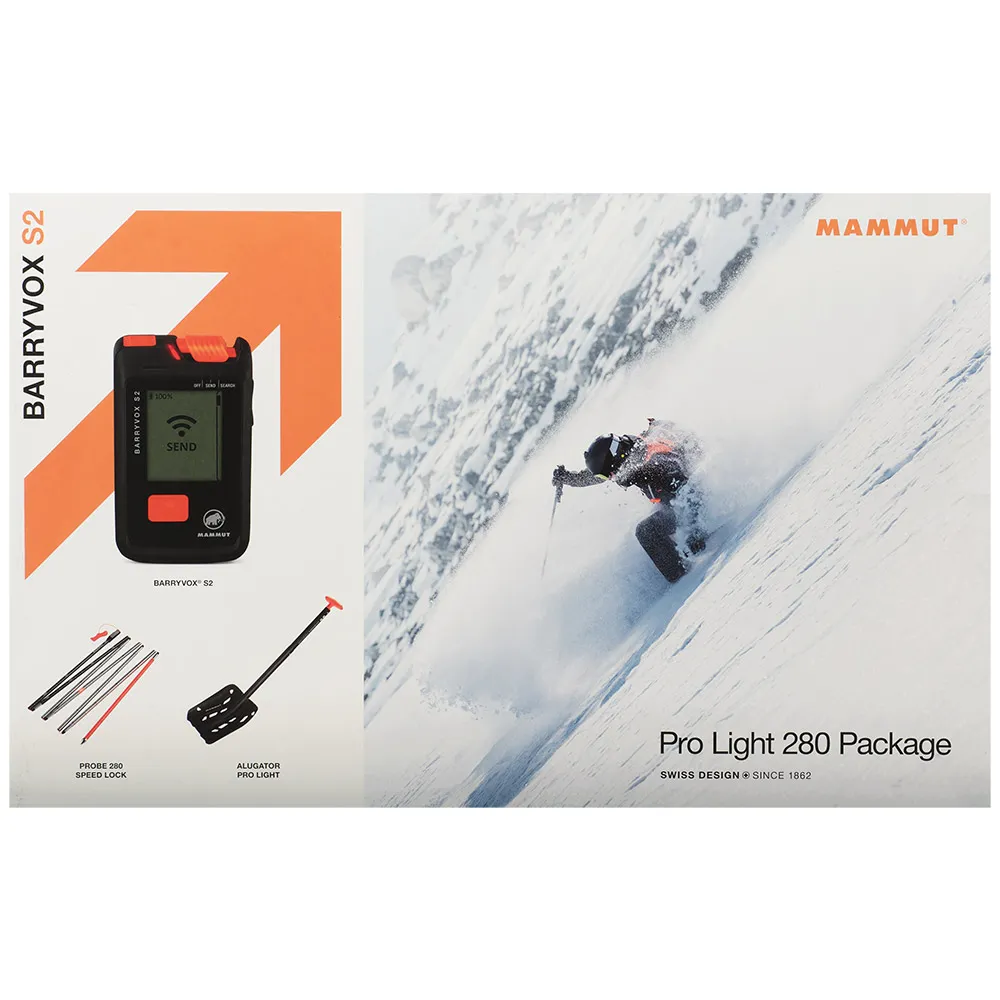 Mammut Barryvox S2 Pro Light 280 Lavinutrustning, Black, One Size