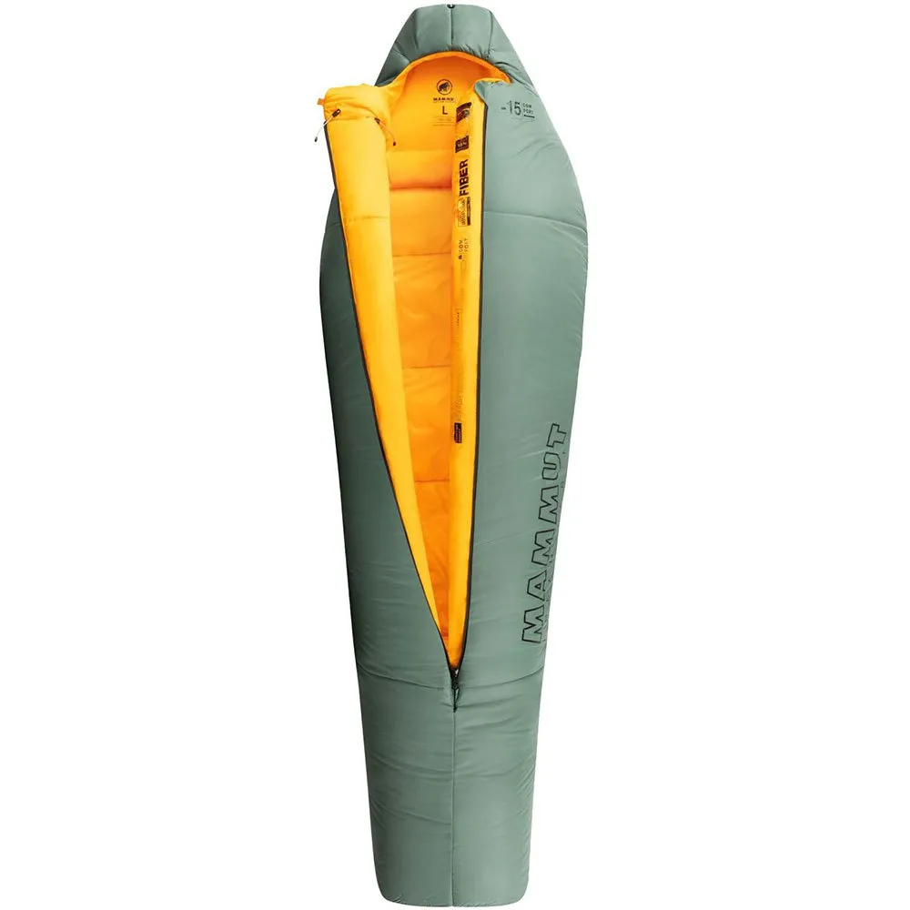 Mammut Comfort Fiber -15ºc Sovsäck, Deep cypress, Central Zipper