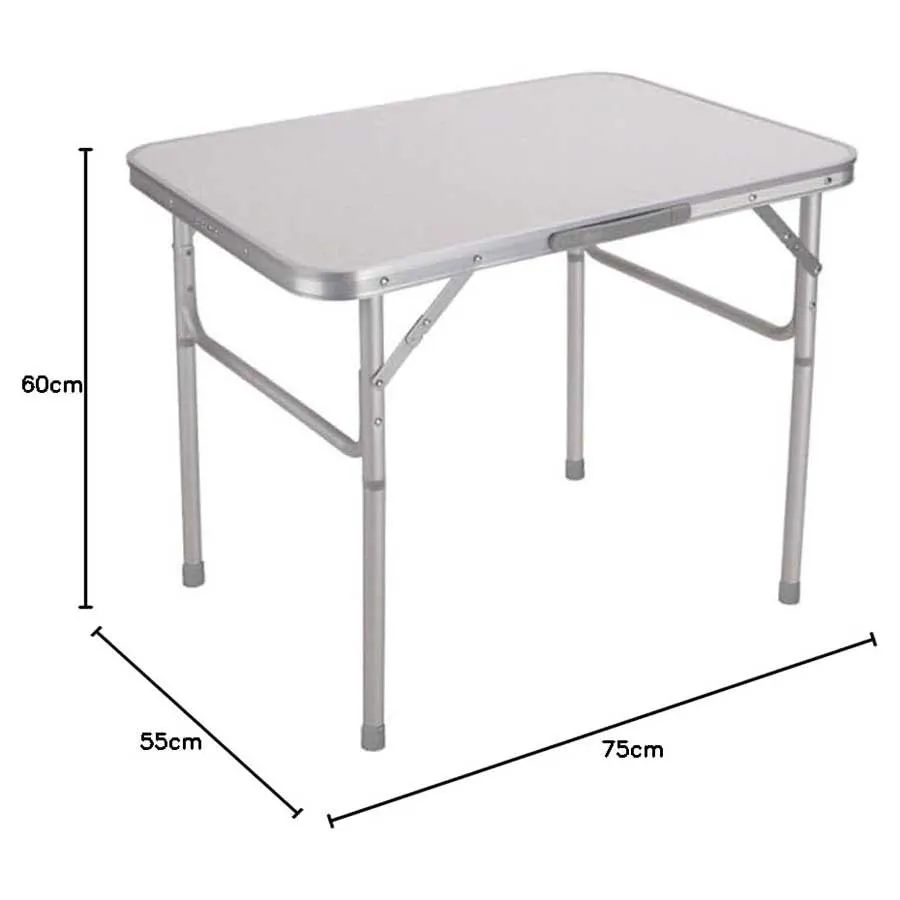 Marbueno Summer 10013 D25 75x55x25/60 Cm Höj- Och Sänkbar Hopfällbar Campingbord unisex, Assorted, 75 x 55 x 25/60cm