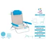 Marbueno Summer 10172 61x68x82 Cm Aluminium Multipositions Hopfällbar Stol unisex, Beige / blue, 61 x 68 x 82cm