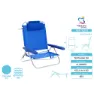 Marbueno Summer 10243 61x68x82 Cm Aluminium Multipositions Hopfällbar Stol unisex, Blue, 61 x 68 x 82cm