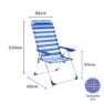 Marbueno Summer 10316 69x58x110 Cm Aluminium Multipositions Hopfällbar Stol unisex, White / blue, 69 x 58 x 110cm