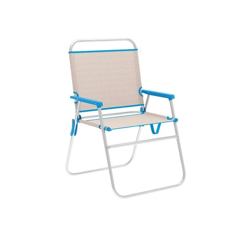 Marbueno Summer 56x52x80 Cm Fällbar Stol I Aluminium unisex, Blue / beige, One Size