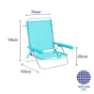 Marbueno Summer 63x76x78 Cm Låg Fällbar Stol 5 Positioner unisex