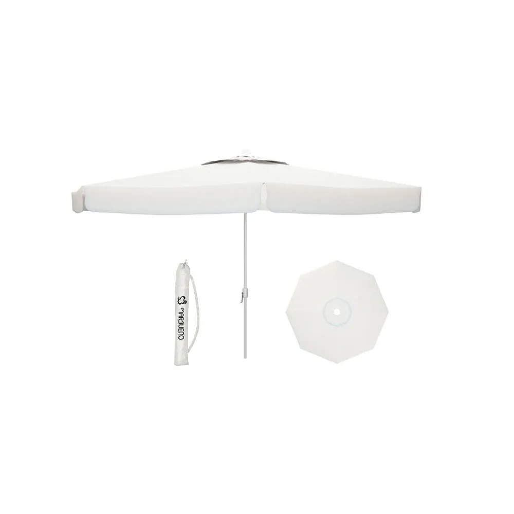 Marbueno Summer Aluminium Parasoll Med Höjden 10184 Ø 300 Cm 250 Cm unisex, White, One Size