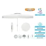 Marbueno Summer Aluminium Parasoll Med Höjden 10184 Ø 300 Cm 250 Cm unisex, White, One Size