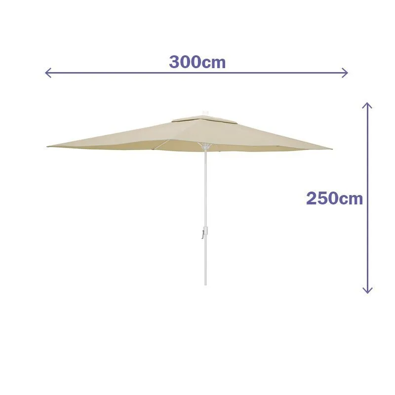 Marbueno Summer Aluminium Rund Parasoll Med Stolphöjd 200 Cm 35 Mm 300 Cm unisex, Beige, One Size