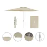 Marbueno Summer Aluminium Rund Parasoll Med Stolphöjd 200 Cm 35 Mm 300 Cm unisex, Beige, One Size