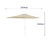 Marbueno Summer Aluminium Rund Parasoll Med Stolphöjd 200 Cm 35 Mm 300 Cm unisex, Beige, One Size