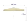 Marbueno Summer Aluminium Rund Parasoll Med Stolphöjd 270 Cm 35 Mm 240 Cm unisex, Beige, One Size