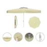 Marbueno Summer Aluminium Rund Parasoll Med Stolphöjd 270 Cm 35 Mm 240 Cm unisex, Beige, One Size