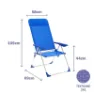 Marbueno Summer Fällbar Stol 5 Positioner 69x58x109 Cm unisex