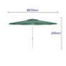 Marbueno Summer Stål Rund Parasoll Med Stolphöjd 270 Cm 35 Mm 240 Cm unisex