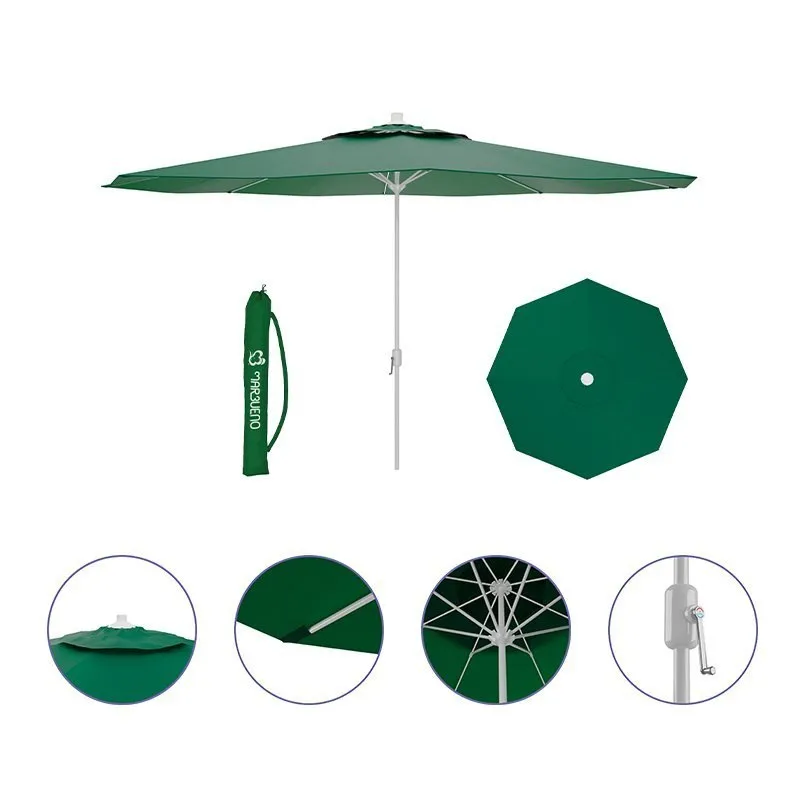 Marbueno Summer Stål Rund Parasoll Med Stolphöjd 300 Cm 35 Mm 250 Cm unisex, Green, One Size Marbueno Summer Stål Rund Parasoll Med Stolphöjd 300 Cm 35 Mm 250 Cm unisex, Green, One Size