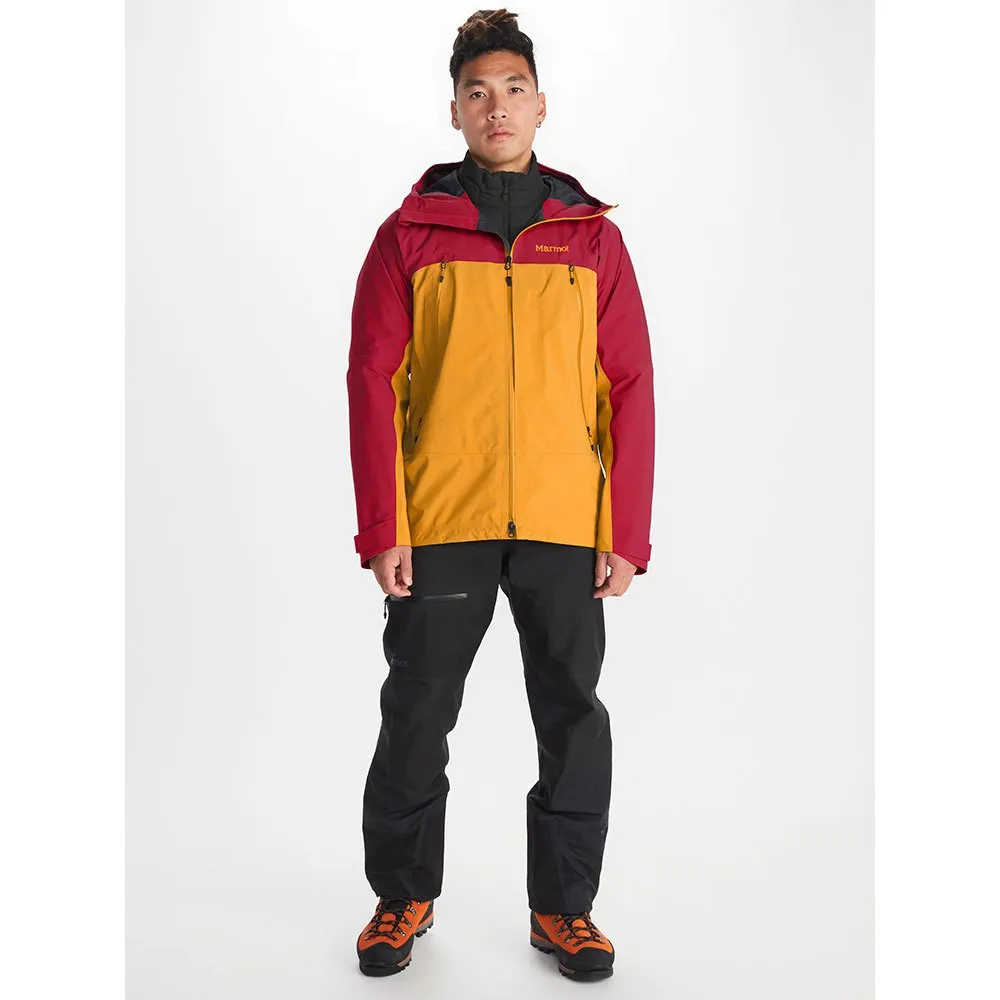 Marmot Alpinist Goretex Jacka, Team red / golden sun