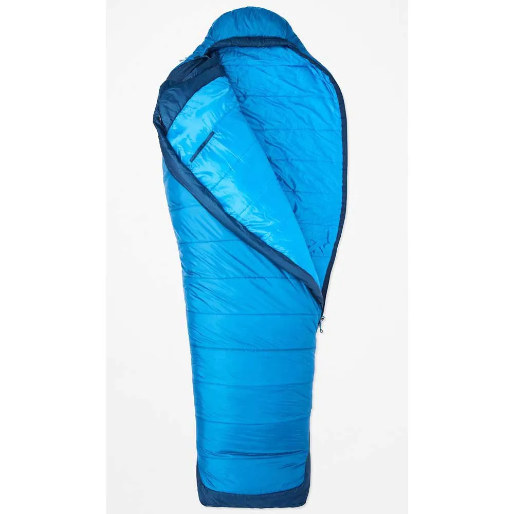 Marmot Trestles Elite Eco 20 20f/-7c Sovsäck, Estate blue / classic blue, Left Zipper Marmot Trestles Elite Eco 20 20f/-7c Sovsäck, Estate blue / classic blue, Left Zipper