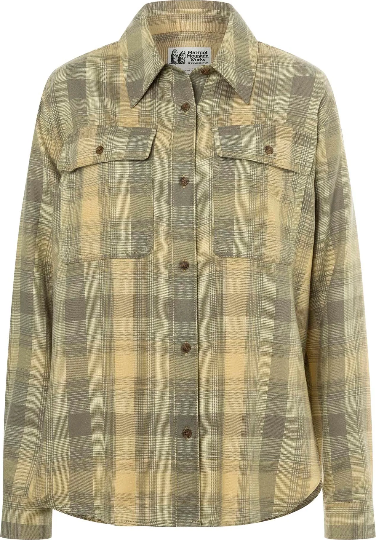 Marmot Women's Fairfax Light Weight Boyfriend Flannel, Wheat