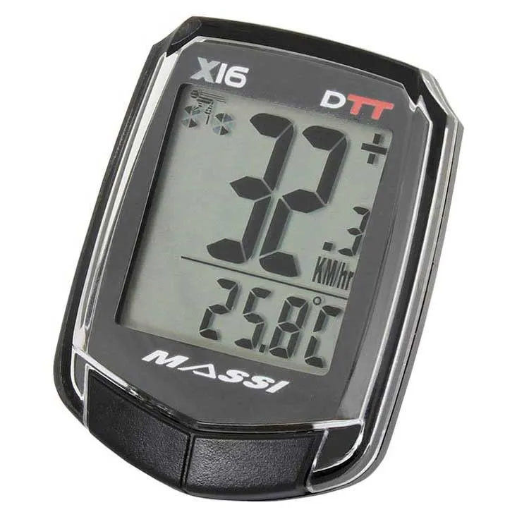 MASSI 9.0 Functions Wireless Cykeldator, Black, One Size