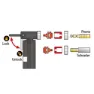 MASSI Cm-f02 Track With Gauge Pump, Silver, One Size
