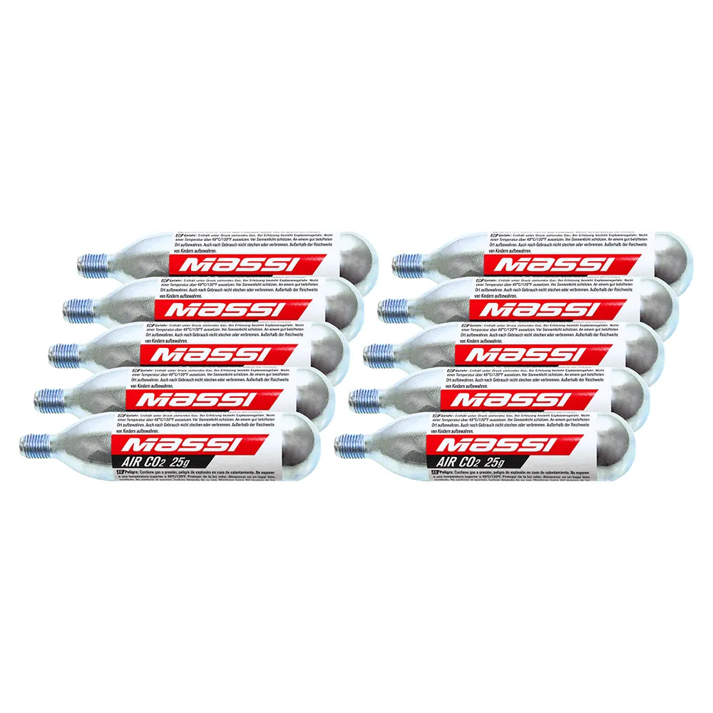 MASSI Co2-patron 25g 10 Enheter, Grey, 25g