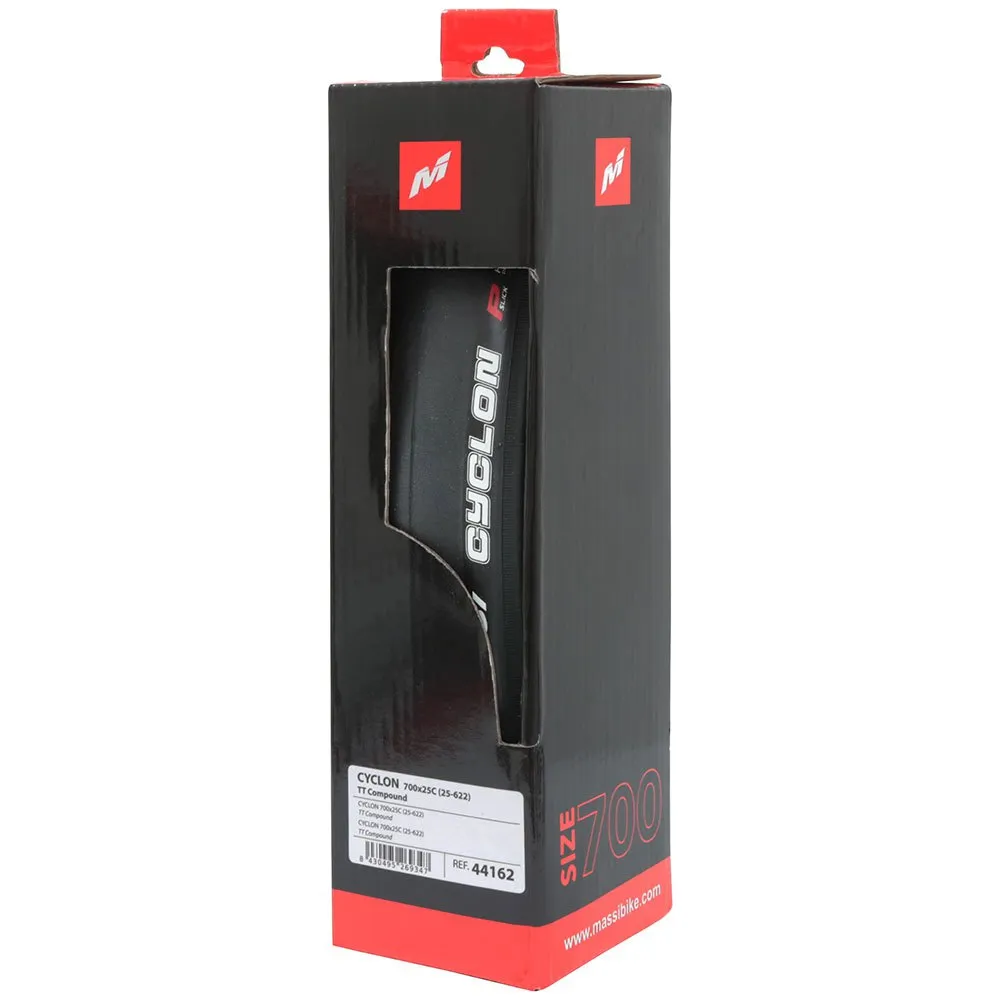 MASSI Cyclon 700c X 25 Styv Landsvägsdäck, Black, 700C x 23