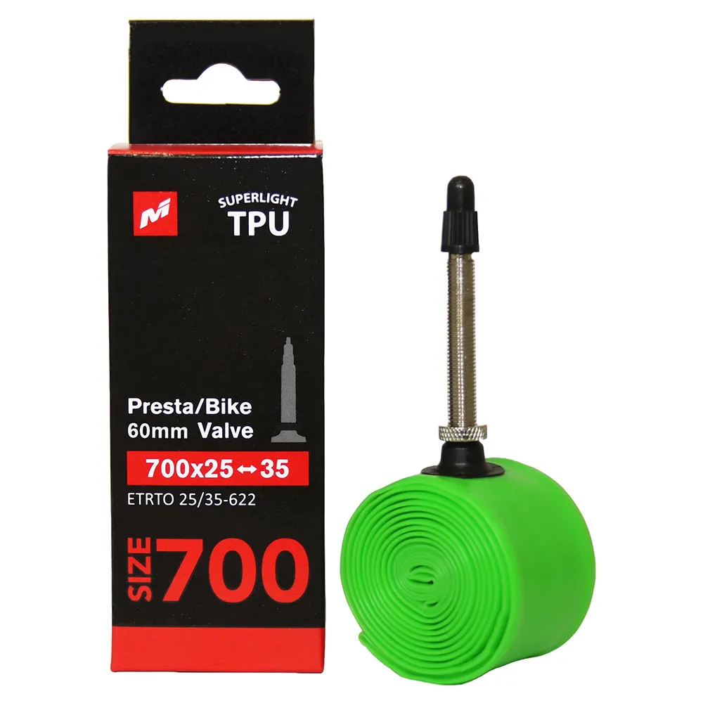 MASSI Presta 60 Mm Tpu Innerslang, Green, 700C, 25-35 MASSI Presta 60 Mm Tpu Innerslang, Green, 700C, 25-35